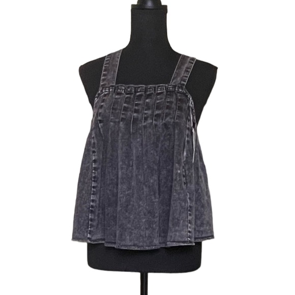 Free People Tops - NWT Free People “Marina” Denim Babydoll Top (F)